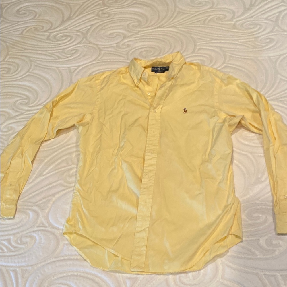Ralph Lauren Yellow Casual Button Down Shirt